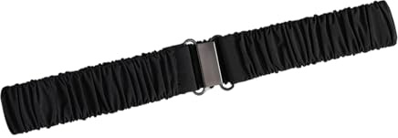 Wzmzjy Ceinture élastique avec boucle pour femme, idéal pour doudounes, vêtements d'extérieur rembourrés., Noir , 60cmx4cm