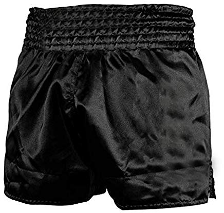 ROAR Muay Thai Shorts Mens Fight Shorts MMA Grapplig Kick Boxing Training Fitness Trunks Martial Arts (Black, Medium)