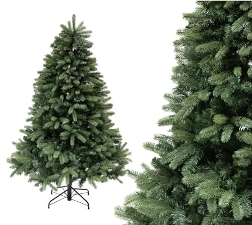 Evergreen Weihnachtsbaum Vermont Fichte 180 cm – naturgetreuer Tannenbaum, künstliche Fichte mit Ständer – Christbaum für Weihnachten – Christmas Tree