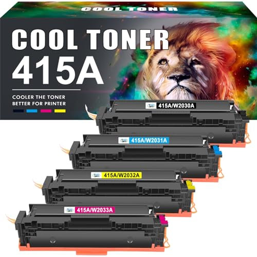 Cool Toner Kompatible für HP 415A 415X Multipack Tonerkartusche Ersatz für W2030A W2030X W2031A W2032A W2033A Color Laserjet Pro MFP M479fdw Toner M479fnw M479fdn M479dw M454dn M454dw M479 (4er-Pack)