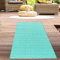 CARPETIA Außenteppich Outdoor-Teppich wetterfest wasserabweisend Campingmatte Picknickmatte Plastik Balkon Läufer Rautenmuster Petrol 90 x 150 cm