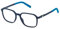 FILA Quadratisch Edelstahl Brillen in Matt Nachtblau für Unisex, Brille mit Sehstärke, optional mit Sonnenbrillen tönung oder Blaulichtfilter (Modell VFI705L)