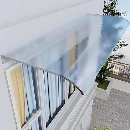 Vordach Für Haustür,vordach Haustür Glas, Polycarbonat- Überdachung Haustür,vordach Haustürdach Pultvordach 3,5mm Dick,für Draußen Haus Balkon Garage Fenster, Matte (Facade)-50x100cm