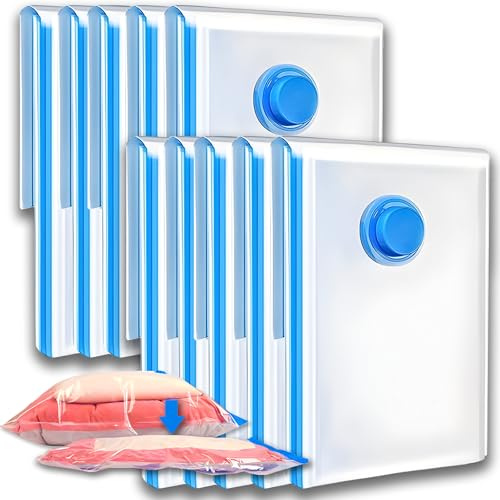 Retoo Vakuumbeutel 10 Stück, in 1 Größe 50x60cm,Vakuum Aufbewahrungsbeutel Reise, Vakuum Wiederverwendbar, Dicht Vacuum Bags, Vakuumierbeutel, Kleiderbeutel für Kleidung, Bettwäsche