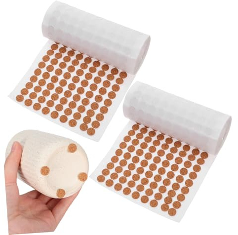 DOITOOL - Juego de 2000 almohadillas adhesivas de corcho para puertas de armario antideslizante, fácil de instalar para muebles de cocina