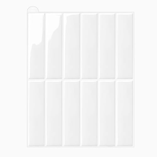 WoStick väggplattor självhäftande, 3D Peel and Stick Tiles för köket, lätt att rengöra, självhäftande kakel kök för heminredning och renovering, 28 x 22 cm 10 ark