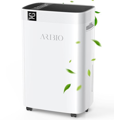 Luftentfeuchter Elektrisch,20L/Tag Hochleistungs Entfeuchter,Raumentfeuchter mit LED Anzeige,Wäschetrocknung, Ablaufschlauch,Timer und Abtauen, Raumgröße ca 200m³/60m², für Wohnungen,Badezimmer,Keller