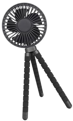 THINCAN Ventilador de bebé para cochecito de bebé, ventilador extraíble de 3 velocidades, enfriamiento de escritorio flexible, trípode pequeño con clip adecuado para viajes en coche ABS cochecito de