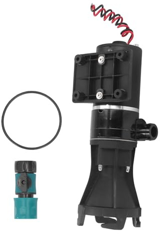 Garosa 12V Macerator Pump, RV Marine Boat 12GPM 45LPM, Dual 4 Spiral Blades, Water Control, Overheat Protection, 40 Gallon Waste Water Dumping Pump for RV, Ships, Yachts