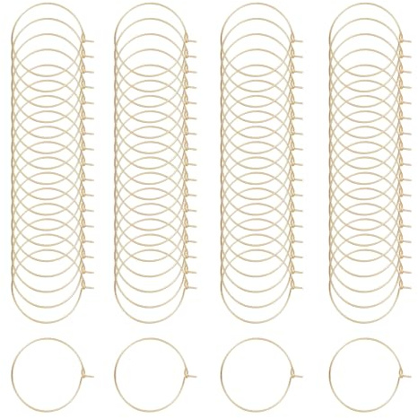 Yphzmtz 200 stycken 25 mm guld vinglas hängande berlocker, legering glasmarkerare ringar för dricksglas cocktail drycker glasflaska, glasmärkning vinglas markörer etiketter dekoration