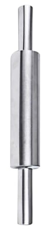 Zerodeko Stainless Steel Rolling Pin 13 Inch Non-Stick Dough Roller with Independent Handles for Uniform Baking Pastry Pizza and Cookie Dough