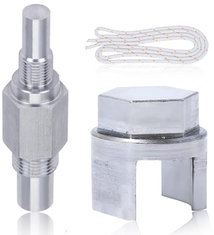 AUMEL Universel Bloque Piston En Métal avec Filetages de 10 et 14 mm pour Moteurs 2 Temps et 4 Temps Tronçonneuses Débroussailleuses avec Câble et Clutch Removal Réparation Pieces Detachees(2)