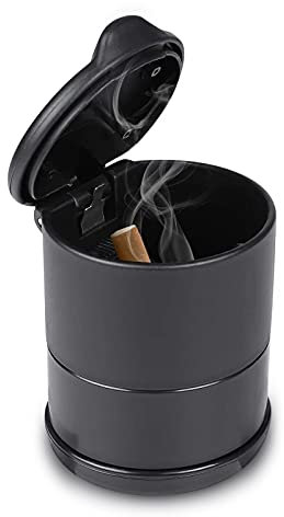 Republe Portable Tubular Smokeless Car Cigarette Ash Ashtray Car Cigarette Ash Cup Holder Replacement,Black,72*95mm