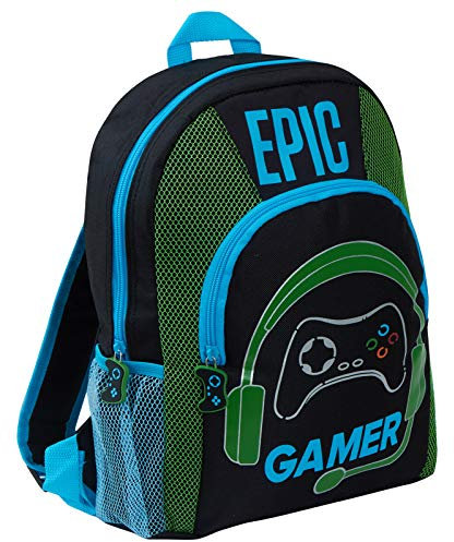 Ultimate Kids Sac à dos Epic Gamer Enfants Adolescents Adultes Voyage École Sac de Gaming Rucksack avec Porte-bouteilles