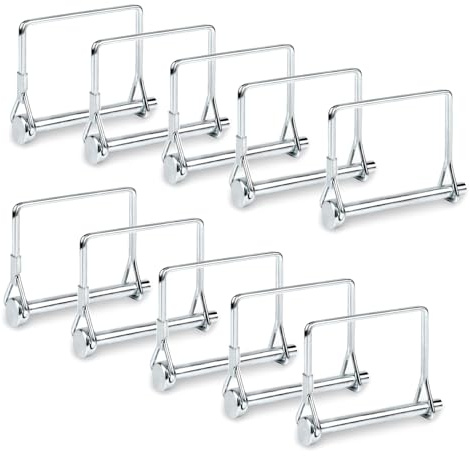 Comonc 20 PCS Square Pto Pin Shaft Locking Pin 1/4 pin Hitch pin Wire Lock Pin Safety Coupler Pin 1/4 x 2-3/4for PTO,Farm,Lawn,Hitches,and Garden