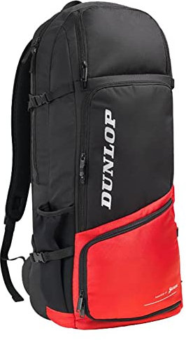 Dunlop Sports Unisex-Erwachsene 2021 Cx Performance Langer Rucksack Tennistasche, Schwarz/Rot, Einheitsgröße