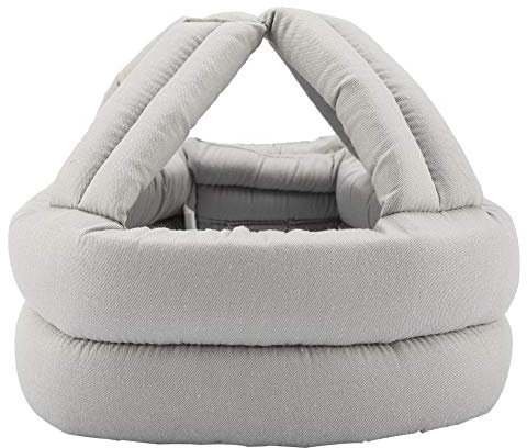 Boaby Chapeau de Protection Casquette de tête aînée Casque de sécurité Vieil Homme Anti-Collision prévention des Chutes avec Dentelle(Grise)