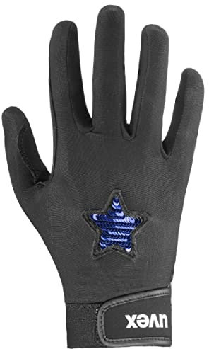 uvex glamstar - Flexibler Reithandschuh für Kinder - strapazierfähig - exzellenter Grip - Black-Blue - 4