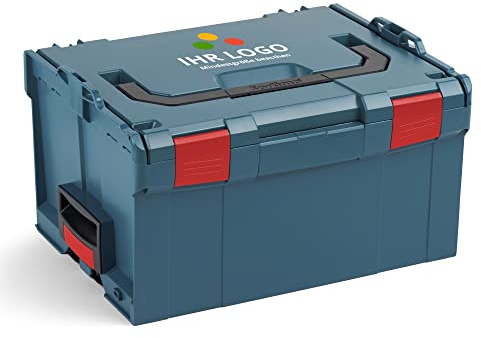 L-BOXX Sortimo 238, professionell, blå, justerbar med logotyp, storlek 3, utbyggbar verktygslåda | professionell, tom plastverktygslåda | perfekt verktygsförvaring