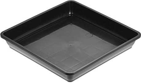 M METERXITY 4 Paquete Maceta Platillos - Plástico Cuadrado Maceta Goteo Bandejas Aplicar a Exteriores/Jardín (6 Pulgadas, Negro)