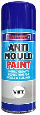 PNJB Anti Mould Paint - Mould Growth Protection For Wet Walls & Ceilings Anti Mould Tough Matt White 400ml, 3-In-1 Action, Excellent Coverage And Adhesion, (1)