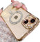 Sitthyw Glitzer Hülle für iPhone 15 Pro Max [Kompatibel mit Mag-Safe] Transparent Handyhülle mit Bling Sparkly Diamant für Mädchen Magnetische Schutzhülle Weiche TPU Bumper Stoßfest Case, Gold