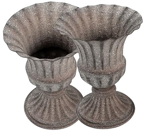 BESTOYARD 2piezas Jarrón De Cementerio De Hierro para Flores Artificiales Decoración De Resistente La Intemperie para Memoriales y Celebraciones Jardines