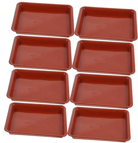 TINEASUR 10piezas Bandejas De Plástico Reutilizables para Macetas Platillos para Plantas Bandejas Recolectoras De Agua para Plantas Interiores y Jardín