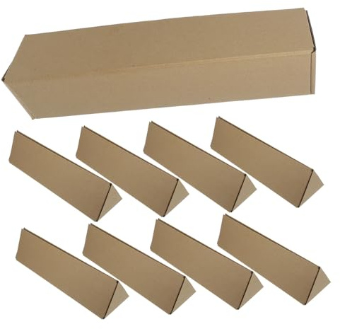 Zerodeko Tubes Triangulaires pour Emballage et Transport Lot de 10 en Papier Kraft Léger de Vin, Affiches et Dessins