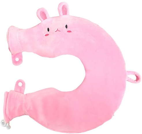 VEEKAY Borsa dell'acqua Calda per il Collo,Borsa dell'acqua Calda a Forma di U con Morbida Copertura,1L Borsa Acqua Calda Peluche,Allevia la Tensione e la Fatica,Regali per Anziani,Donne e Uomini