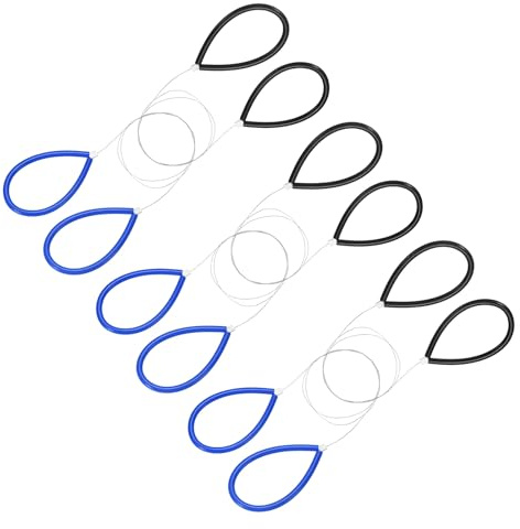 sourcing map Pottery Wire Tool 6Pcs 17.72 Standard Clay Wire Cutter Cutting Pottery Tools with Rubber Handle for Clay Cutting Sculpting Cheese Dough Tools, Blue/Black