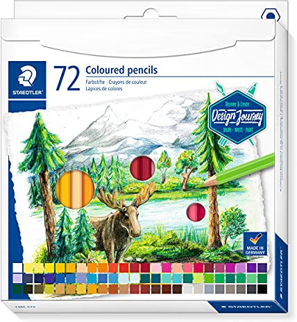 STAEDTLER Buntstifte Set für Kinder und Erwachsene, bruchfest, weiche Mine, ideal für die Schule, Malbücher und Mandals, mehrfarbiges Zeichenset mit 72 Malstiften, 146 C72