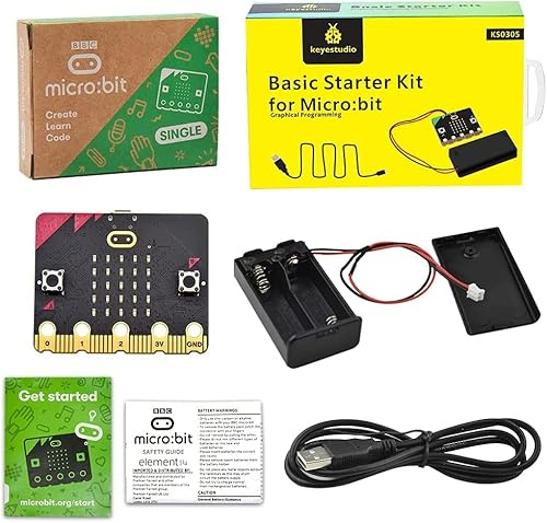 KEYESTUDIO BBC Micro: bit V2.2 Kit de Composants PC Kit de Codage éducatif avec Carte Micro bit V2.2
