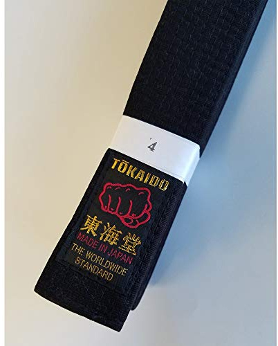 Tokaido Karate, Japanese Black Belt, BLC, 1.75 inch Wide (#8/325cm - 128 inches)