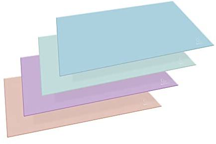 Exacompta 60196D 8er Pack Schreibunterlage Aquarel aus extra starkem Karton, perfekt für Büro und Homeoffice, farbig sortiert 58,5x38,5x0,5 cm Schreibtischunterlage für optische- und Lasermaus