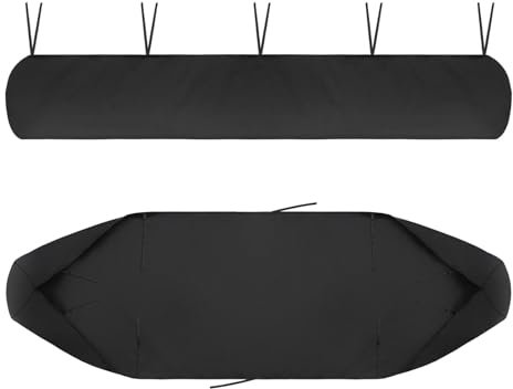 FHQGZT Housse De Auvent Jardin Protection Extérieur,420D Oxford Contre Les UV Anti-poussière étanche Contre La Neige Et La Pluie en Hiver, pour Canopy Shelter De Terrasse Meubles (5m/16.40ft,Black)