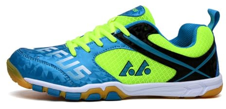 ForceRoute Badminton Squash Shoes,Scarpe da Badminton Pallavolo Tennis,Scarpe da Tennis Tavolo,Uomo Donna,Unisex,Leggere,Antiscivolo,comode,per Pallamano,Pickleball,Floorball,Padel,Table Tennis