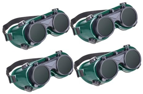WATIIFUFU 4pcs Welding Safety Goggles Plastic Adjustable Eye Protection