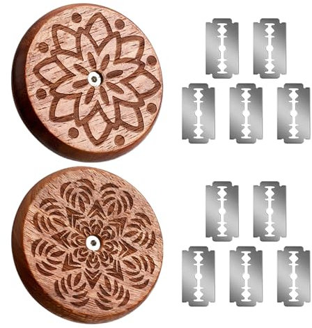 CVDYWDJIE Couteaux À Couper Le Pain avec 10 Lames De Rechange, Outils De Cuisson, Accessoires pour Le Pain De Bricolage, Outils De Coupe du Pain, 2 Pièces