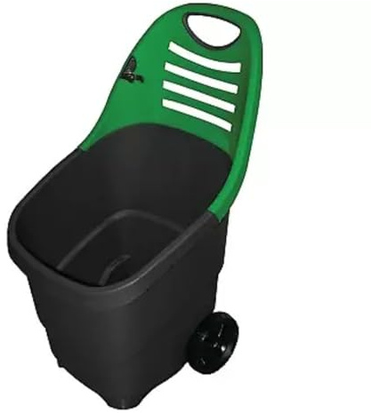 LoviStore Carrello da Giardino Trolley a 2 Ruote con Maniglia e Gancio Portascope, Portatutto Multiuso cm 50x45xh90 Capacità 100 Litri, in Plastica Resistente agli Urti, Trasporto Giardinaggio