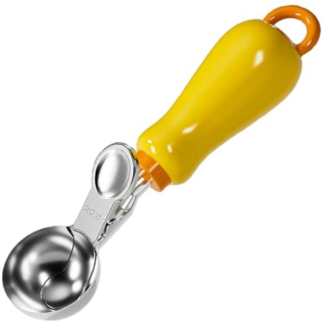 Scoops Per - Cuchara de masa para galletas con mango de resorte, cuchara de porción multiusos | Dispensador de bolas profesional, cuchara inoxidable de alimenticio para cocina, R