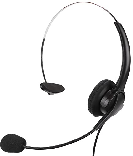 Vvikizy RJ9-telefonheadset, Call Center-headset Brusreducering Trådbundet Professionellt Monoheadset med Mikrofon, för Call Center Fast Telefon
