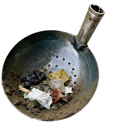 Criba Pala para | Cuchara de Drenaje para Gravilla - Pala Cucharón para Lodos - para Granero, Gallinero, Parque Infantil, Jardín, Construcción, Paisajismo, Patio Trasero, Alcantarillado