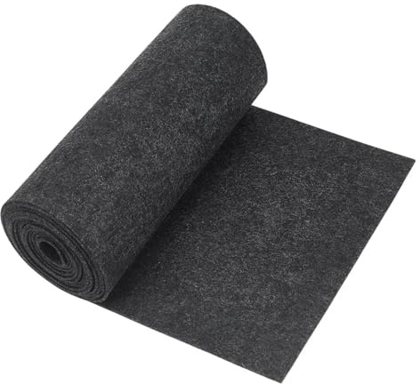 Filttygsark, kuddrulle 118x9,4 tum mörkgrå 2 mm for bordsmattor DIY-sömnad lapptäcke(Color1)