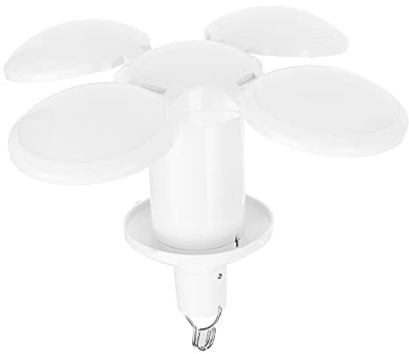AUNMAS LED Garagelampa Hopfällbar Kullampa ABS PC 40W E26 E27 Justerbar 90 Grader Bred Täckning DC Laddningslampa för Garage Källare Ladugård Shop Hemmakontor Nödsituation