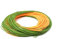Schwimmende Fliegenschnur, 30,5 m, WF-5F/6F/7F/8F, zweifarbig, mit 2 verschweißten Schlaufen, Light Green&Orange, 5
