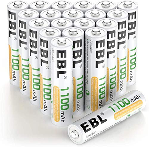 EBL 20 x Pilas AAA Recargables 1100mAh Ni-MH 1,2V Precargadas