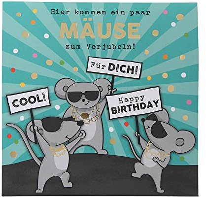 Depesche 0011694-029 Pop-up Glückwunschkarte zum Geburtstag, Klappkarte mit Musik, Lichtelementen und einem originellen Spruch, Geburtstagskarte inkl. Umschlag, Format 15,5 x 15,5 cm