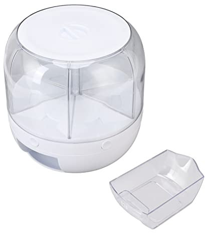 Gavigain Conteneur de Stockage de Céréales, Rotatif à 360 ° distributeur rotatif de riz et de grains, distributeur de céréales, contenant de riz sec de 13,2 lb pour le riz noir, le riz jaune