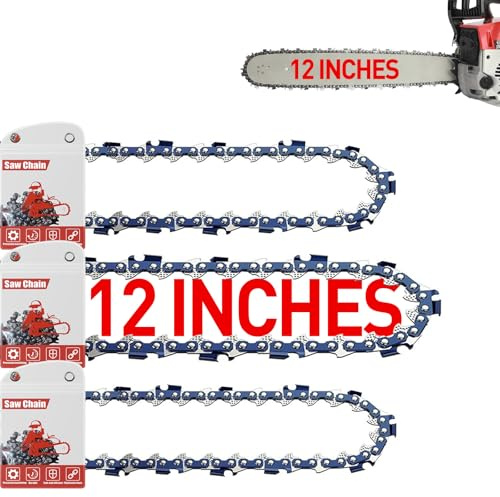 FuGuiB 12 Pulgadas Cadena Motosierra,3/8LP 1,1 mm 44 Eslabones 30 cm Cadenas Para Motosierras Paquete De 3,Minicadenas De Repuesto, Compatibile con Stihl 017, MS 170, 018, MS 180, 019T, MS 190T